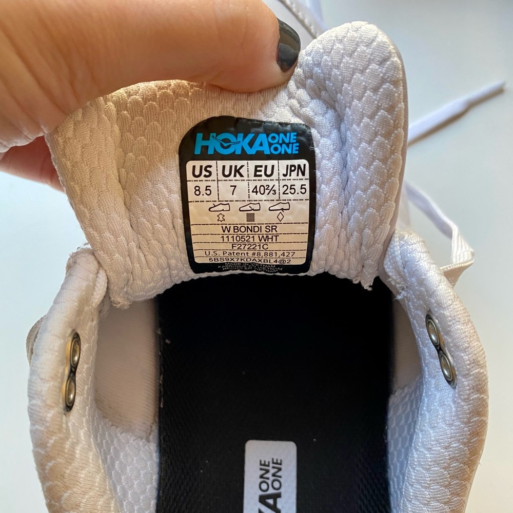 HOKA Women’s Bondi SR Sneakers White: Size 8.5 - Picture 11 of 14